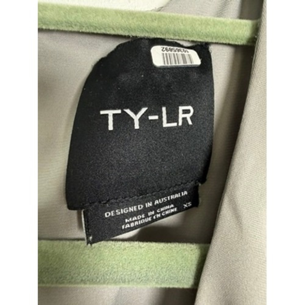 TY-LR Wrap Midi Dress Womens XS Grey V-Neck Short Sleeve Minimalist Professional - Picture 8 of 12